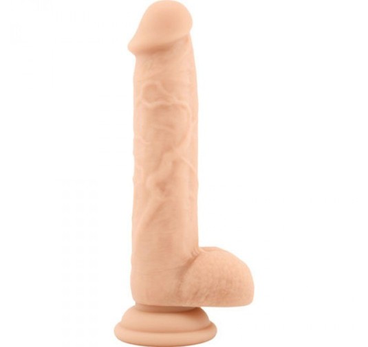 Dildo żywy penis żyły główka jądra przyssawka 21cm